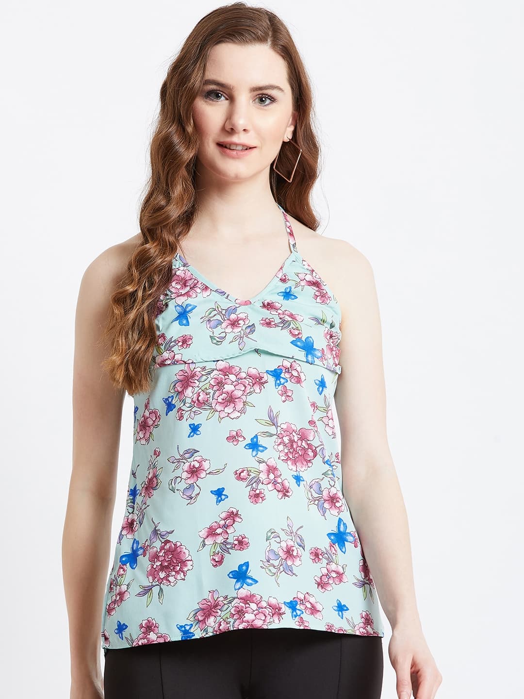 Floral Shoulder-Tie Camisole