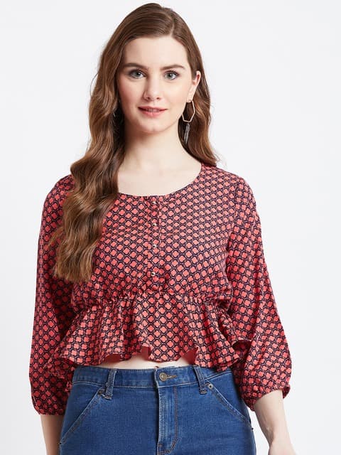 Yarn Dyed Striped Neck-Band Top