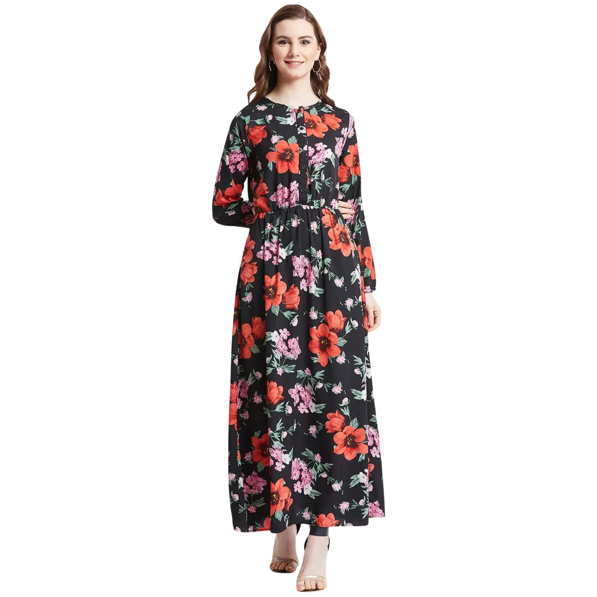 Floral Printed Maxi Dress for Women