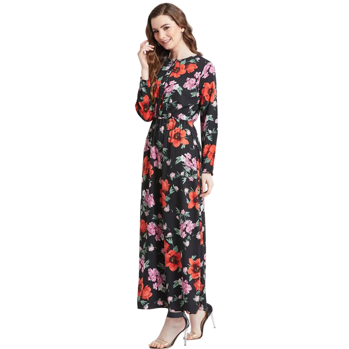 Floral Printed Maxi Dress for Women